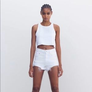 Zara Hi Rise Denim Shorts